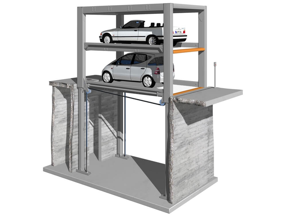 Parkeersysteem MultiBase U2 Underfloor EB 020 3D – Aarding Parking Systems